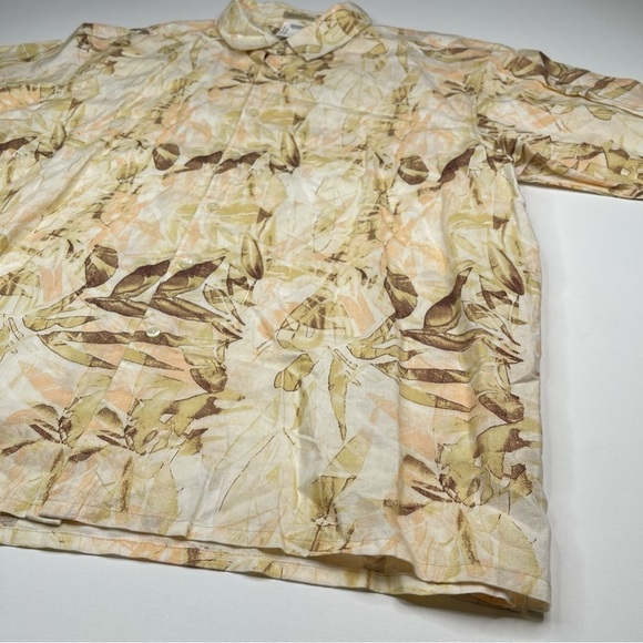 Hawaiian Aloha Shirt Linen Cotton Button Beach Vacation Tropical Summer 5X New - Picture 12 of 13